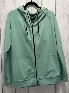 GAIAM Men’s Green Namaste Hoodie Zip Up Fitness Slim Fit SZ Large